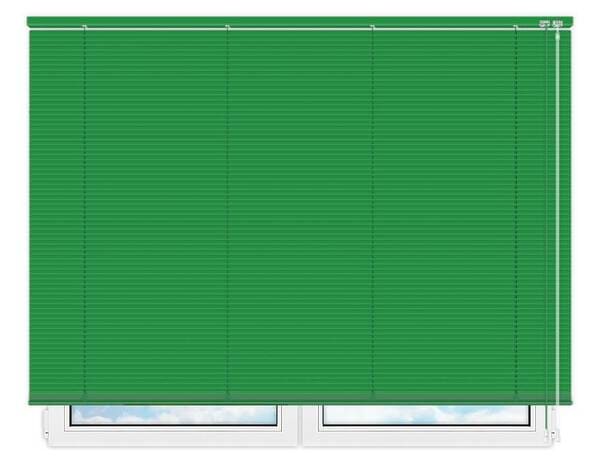 Алюминиевые горизонтальные жалюзи зеленые №109 цена. Купить в «Мастерская Жалюзи»