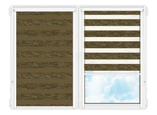 Рулонные кассетные шторы День Ночь Бергамо-205 цена. Купить в «Мастерская Жалюзи»