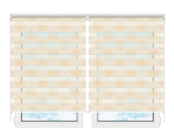 Рулонные шторы мини День Ночь Камино-384 цена. Купить в «Мастерская Жалюзи»