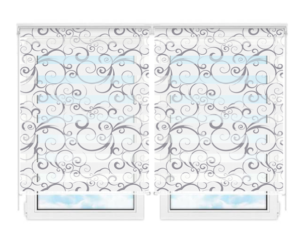 Рулонные шторы мини День Ночь Марино-953 цена. Купить в «Мастерская Жалюзи»