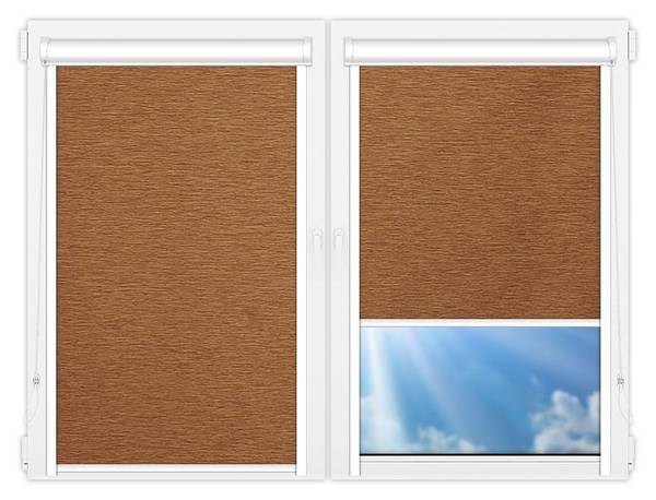 Рулонные шторы UNI Аруба-коричневый цена. Купить в «Мастерская Жалюзи»