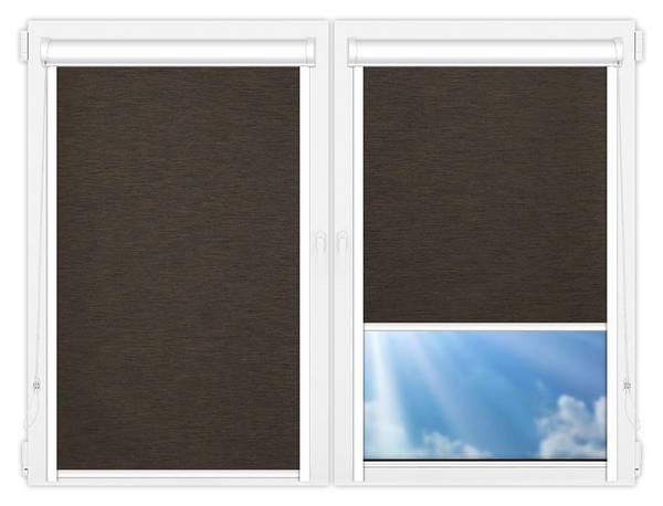 Рулонные шторы UNI Аруба-темно-коричневый цена. Купить в «Мастерская Жалюзи»