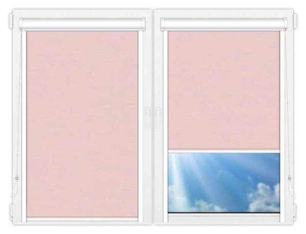 Рулонные шторы UNI Лусто-светло-розовый цена. Купить в «Мастерская Жалюзи»