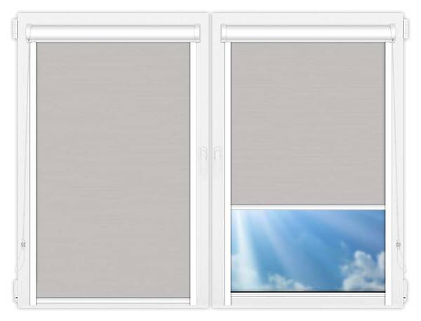 Рулонные шторы UNI Лусто-светло-серый цена. Купить в «Мастерская Жалюзи»