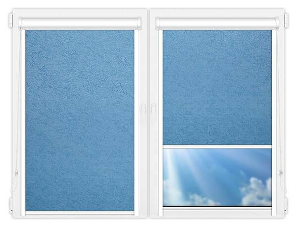 Рулонные шторы UNI Шелк-голубой цена. Купить в «Мастерская Жалюзи»