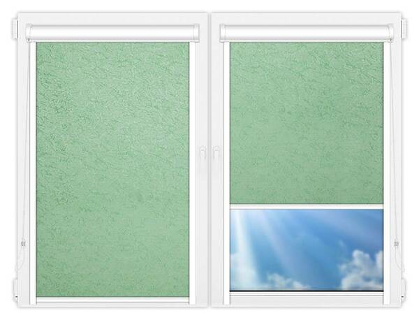 Рулонные шторы UNI Шелк-светло-зеленый цена. Купить в «Мастерская Жалюзи»