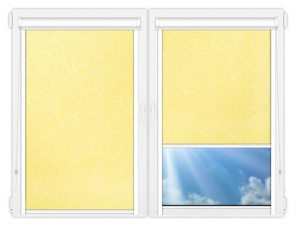 Рулонные шторы UNI Шелк-желтый цена. Купить в «Мастерская Жалюзи»