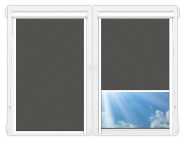 Рулонные шторы UNI Силк-скрин-алю-темно-серый цена. Купить в «Мастерская Жалюзи»
