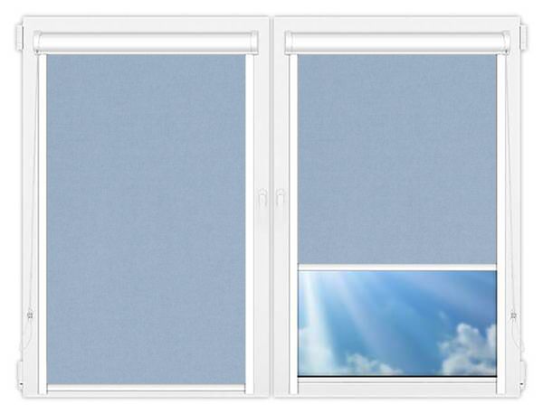 Кассетные рулонные шторы UNI Карина-блэкаут-голубой цена. Купить в «Мастерская Жалюзи»