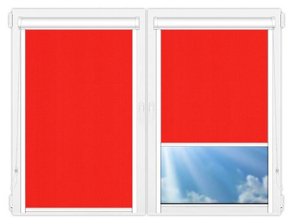 Кассетные рулонные шторы UNI Карина-блэкаут-красный цена. Купить в «Мастерская Жалюзи»