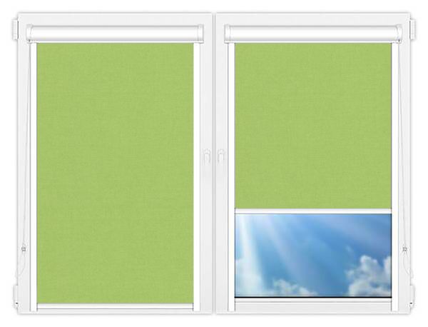 Кассетные рулонные шторы UNI Карина-блэкаут-светло-зеленый цена. Купить в «Мастерская Жалюзи»