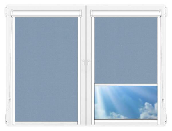 Кассетные рулонные шторы UNI Карина-блэкаут-светло-синий цена. Купить в «Мастерская Жалюзи»