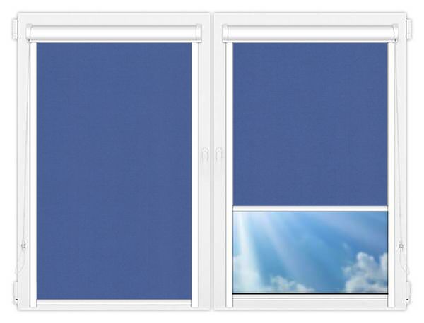 Кассетные рулонные шторы UNI Карина-блэкаут-синий цена. Купить в «Мастерская Жалюзи»