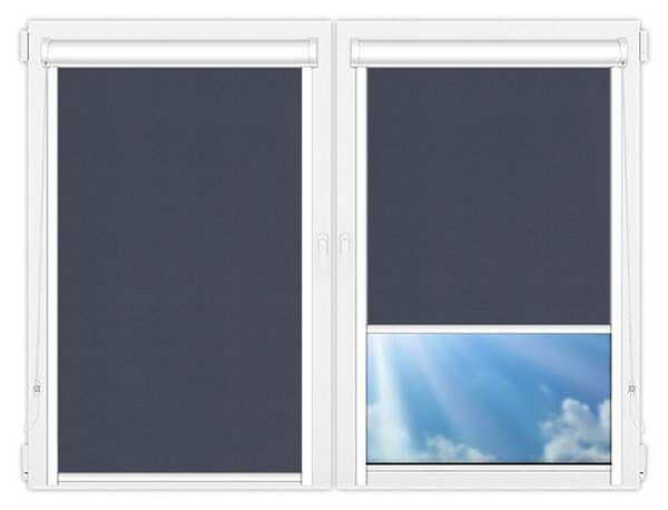 Кассетные рулонные шторы UNI Карина-блэкаут-темно-синий цена. Купить в «Мастерская Жалюзи»