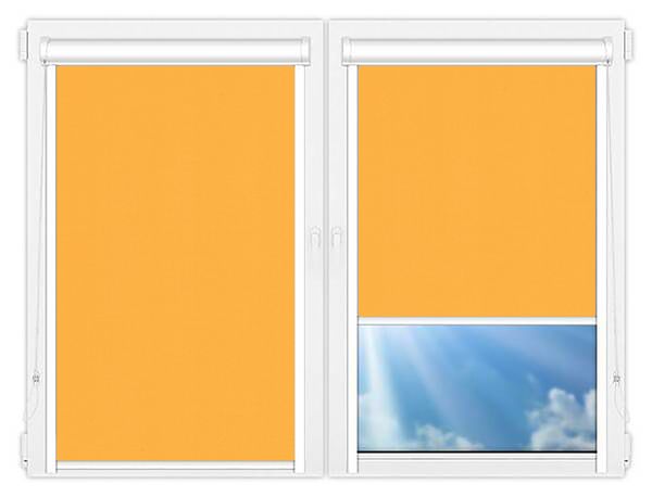 Кассетные рулонные шторы UNI Карина-желтый цена. Купить в «Мастерская Жалюзи»