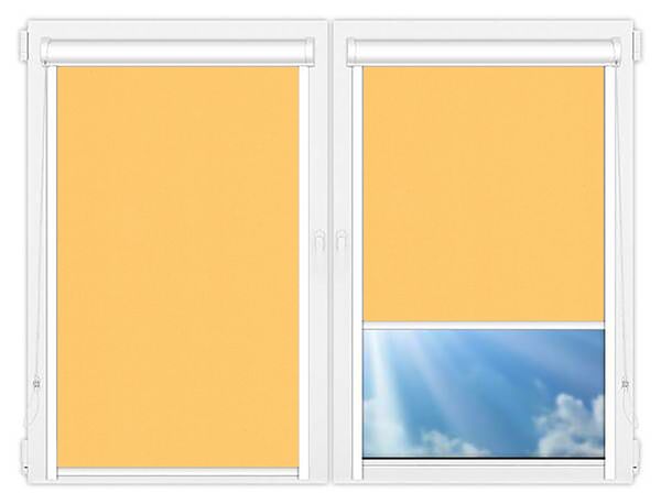Кассетные рулонные шторы UNI Карина-светло-желтый цена. Купить в «Мастерская Жалюзи»