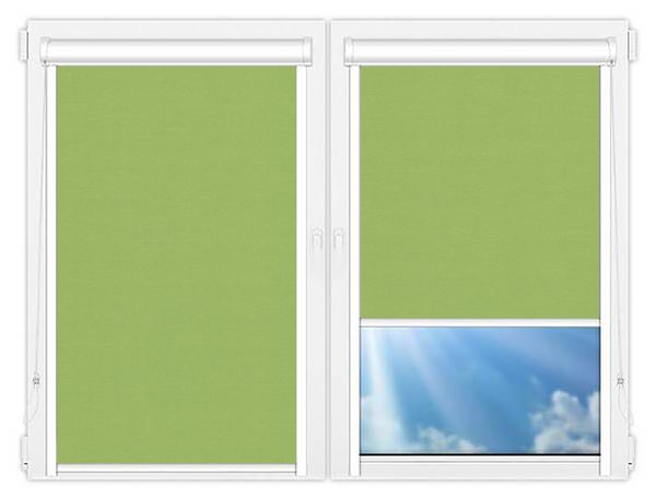 Кассетные рулонные шторы UNI Карина-светло-зеленый цена. Купить в «Мастерская Жалюзи»