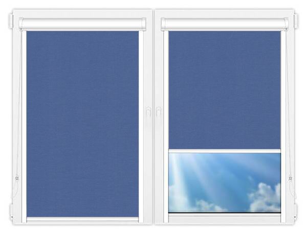 Кассетные рулонные шторы UNI Карина-синий цена. Купить в «Мастерская Жалюзи»