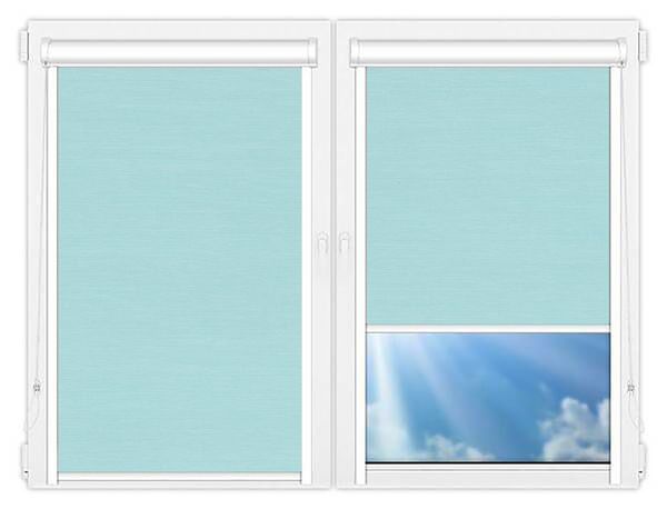 Кассетные рулонные шторы UNI Лусто-голубой цена. Купить в «Мастерская Жалюзи»