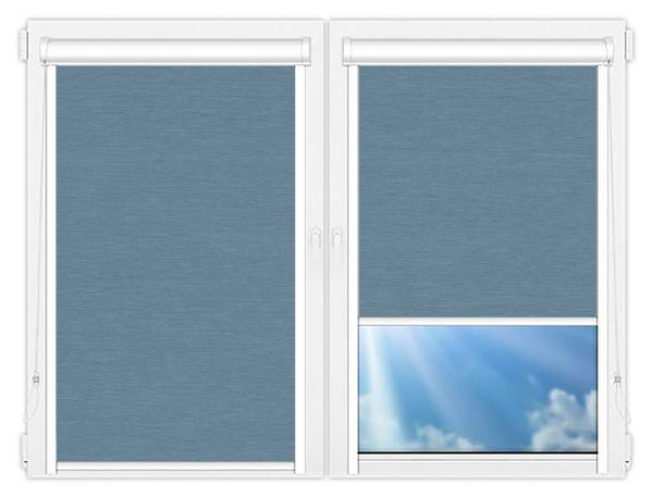Кассетные рулонные шторы UNI Лусто-светло-синий цена. Купить в «Мастерская Жалюзи»