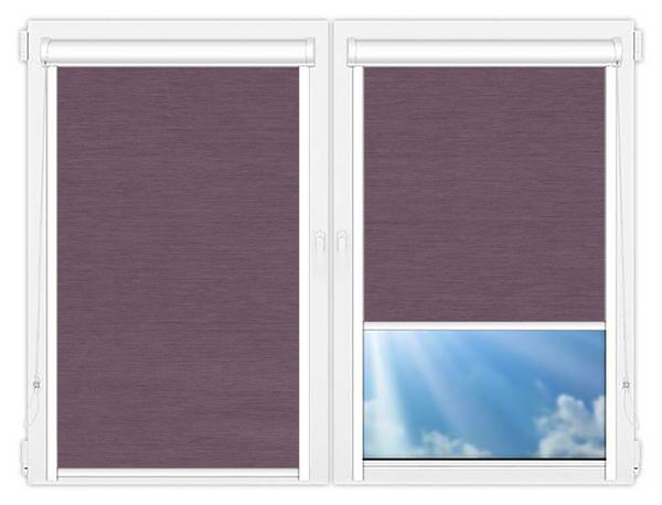 Кассетные рулонные шторы UNI Лусто-фиолетовый цена. Купить в «Мастерская Жалюзи»