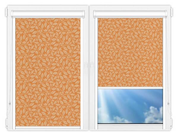 Кассетные рулонные шторы UNI Лэйси-оранжевый цена. Купить в «Мастерская Жалюзи»