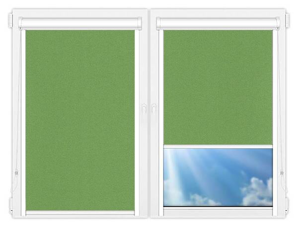 Кассетные рулонные шторы UNI Металлик-светло-зеленый цена. Купить в «Мастерская Жалюзи»