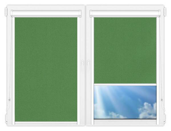 Кассетные рулонные шторы UNI Металлик-темно-зеленый цена. Купить в «Мастерская Жалюзи»