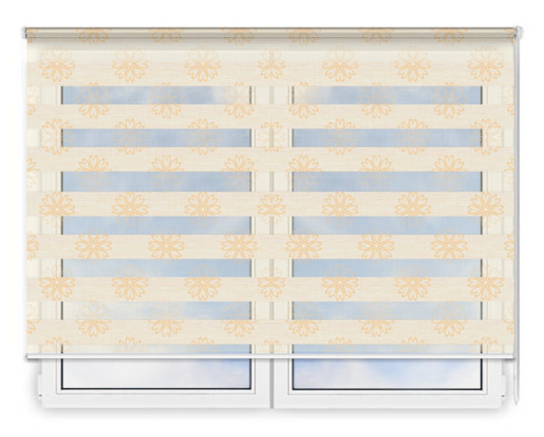Стандартные рулонные шторы День Ночь Камино-384 цена. Купить в «Мастерская Жалюзи»