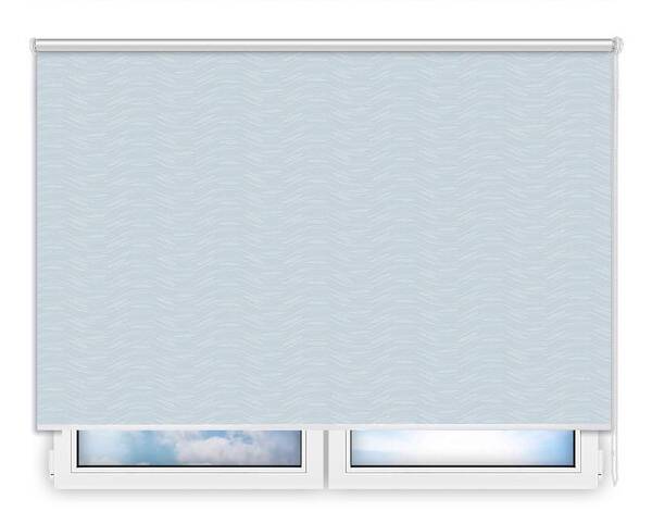 Стандартные рулонные шторы Флора-голубой цена. Купить в «Мастерская Жалюзи»
