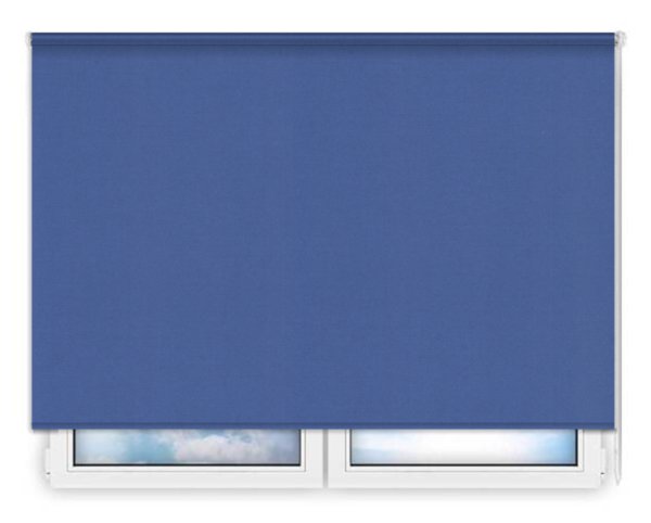 Стандартные рулонные шторы Карина-блэкаут-синий цена. Купить в «Мастерская Жалюзи»