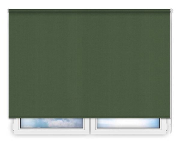 Стандартные рулонные шторы Карина-блэкаут-темно-зеленый цена. Купить в «Мастерская Жалюзи»