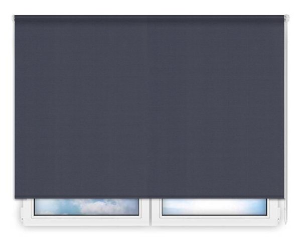 Стандартные рулонные шторы Карина-блэкаут-темно-синий цена. Купить в «Мастерская Жалюзи»