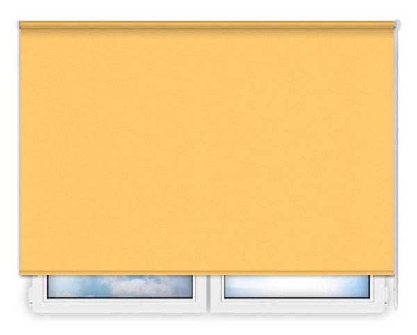 Стандартные рулонные шторы Карина-светло-желтый цена. Купить в «Мастерская Жалюзи»