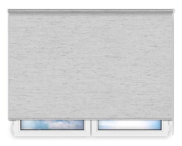 Стандартные рулонные шторы Респект-БО-лен-серый цена. Купить в «Мастерская Жалюзи»