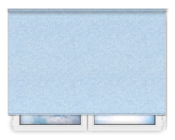 Стандартные рулонные шторы Шелк-морозно-голубой цена. Купить в «Мастерская Жалюзи»