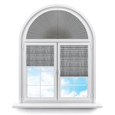 Плиссе арочные (шторы, жалюзи) сето б.о серый