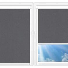 Кассетные рулонные шторы UNI Металлик-графит